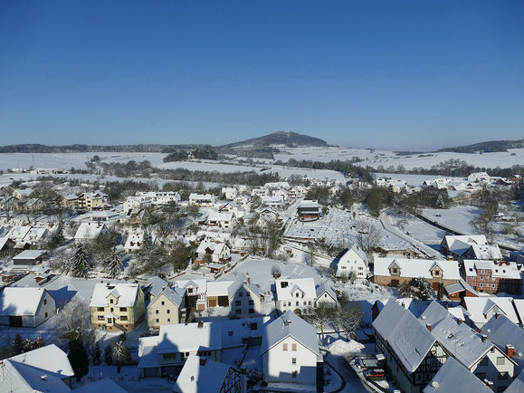 Über den Dächern von Naumburg im Winter (Foto:Karl-Franz Thiede)